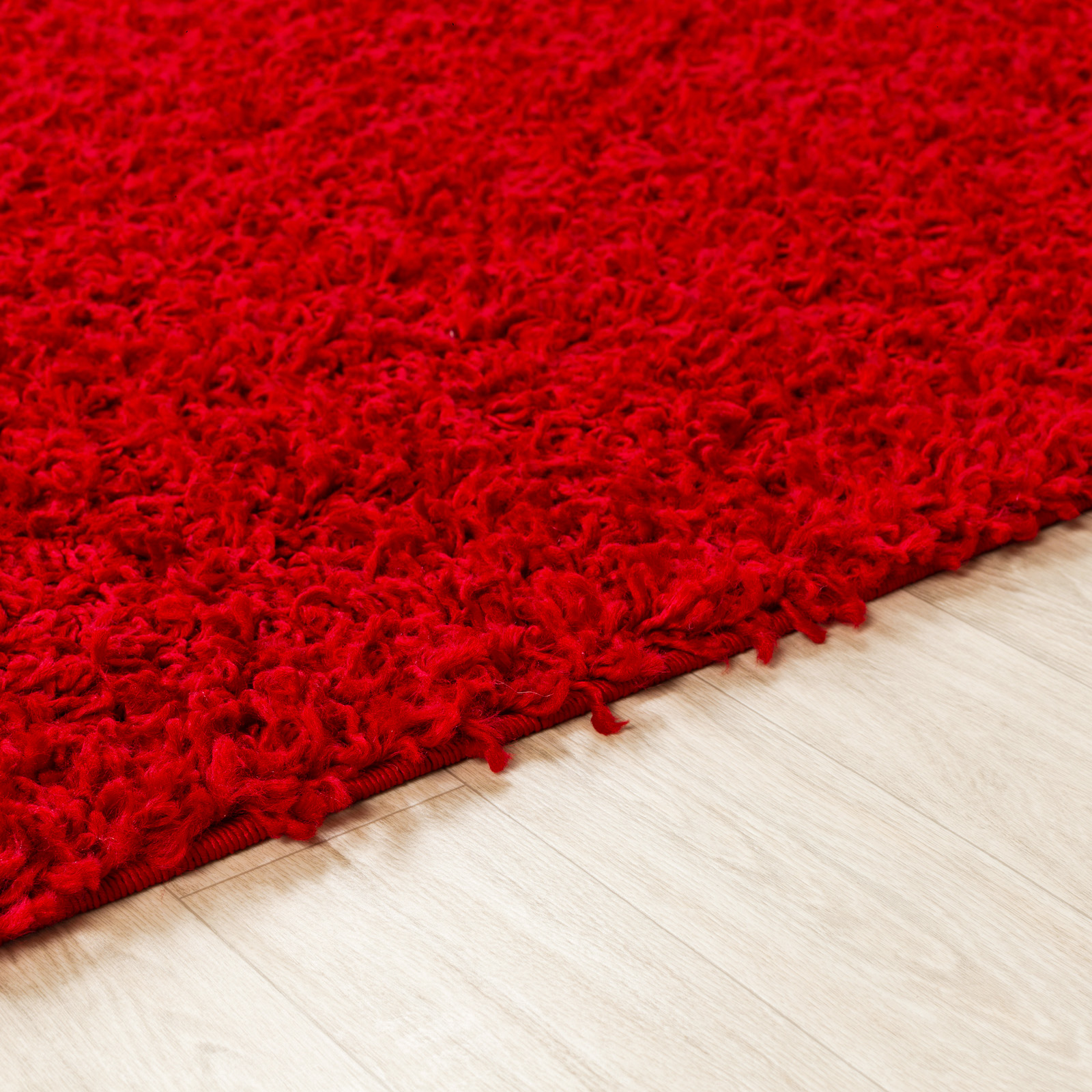 SURYA Tapis De Couloir à Poils Longs Et Doux Shaggy Uni Chic Rouge 80x220 Cm 15 Detail Photo2