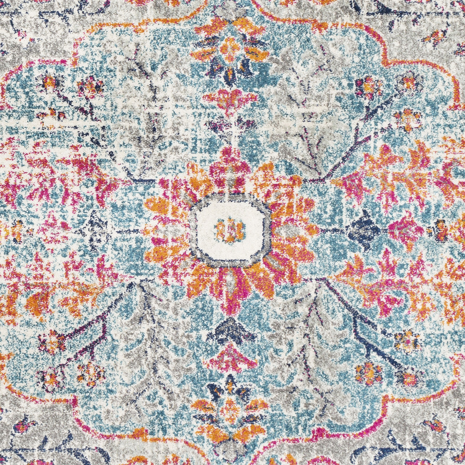 SURYA Tapis De Salon à Poils Courts Et Doux Vintage Oriental Multicolore 120x170 Cm 14 Detail Photo1