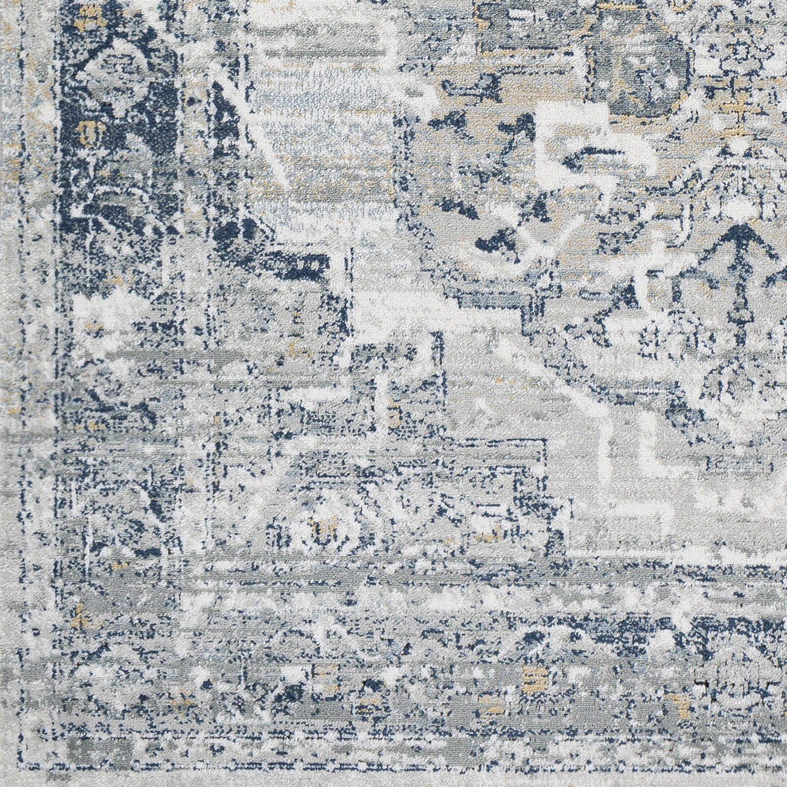 SURYA Tapis De Salon à Poils Courts Et Doux Vintage Oriental Gris, Bleu Et Beige 160x220 Cm 14 Detail Photo1