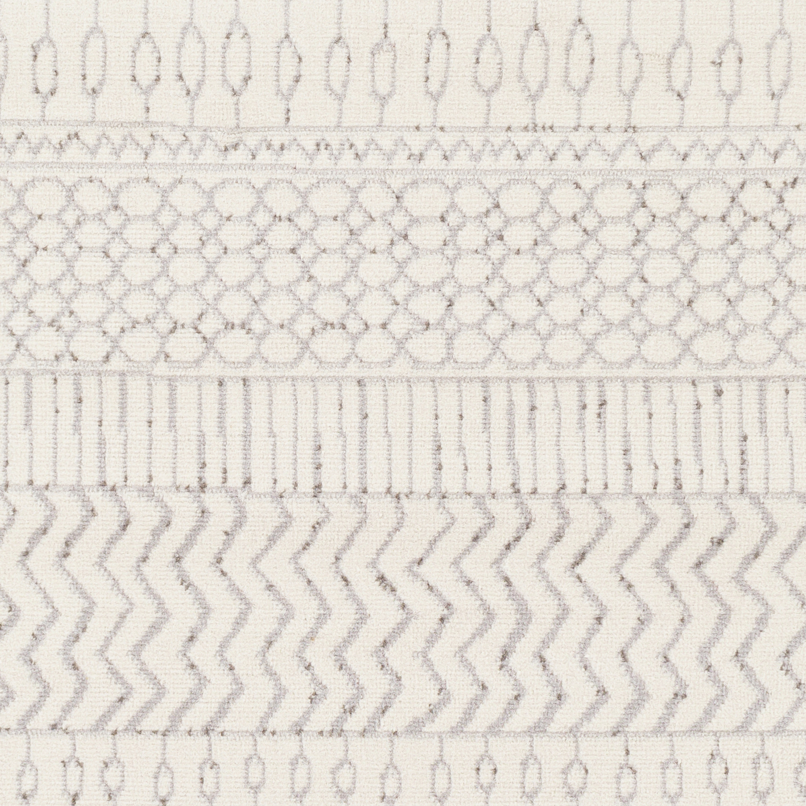 SURYA Tapis De Salon à Poils Courts Et Doux Scandinave Bohème Blanc Et Gris 152x213 Cm 14 Detail Photo1