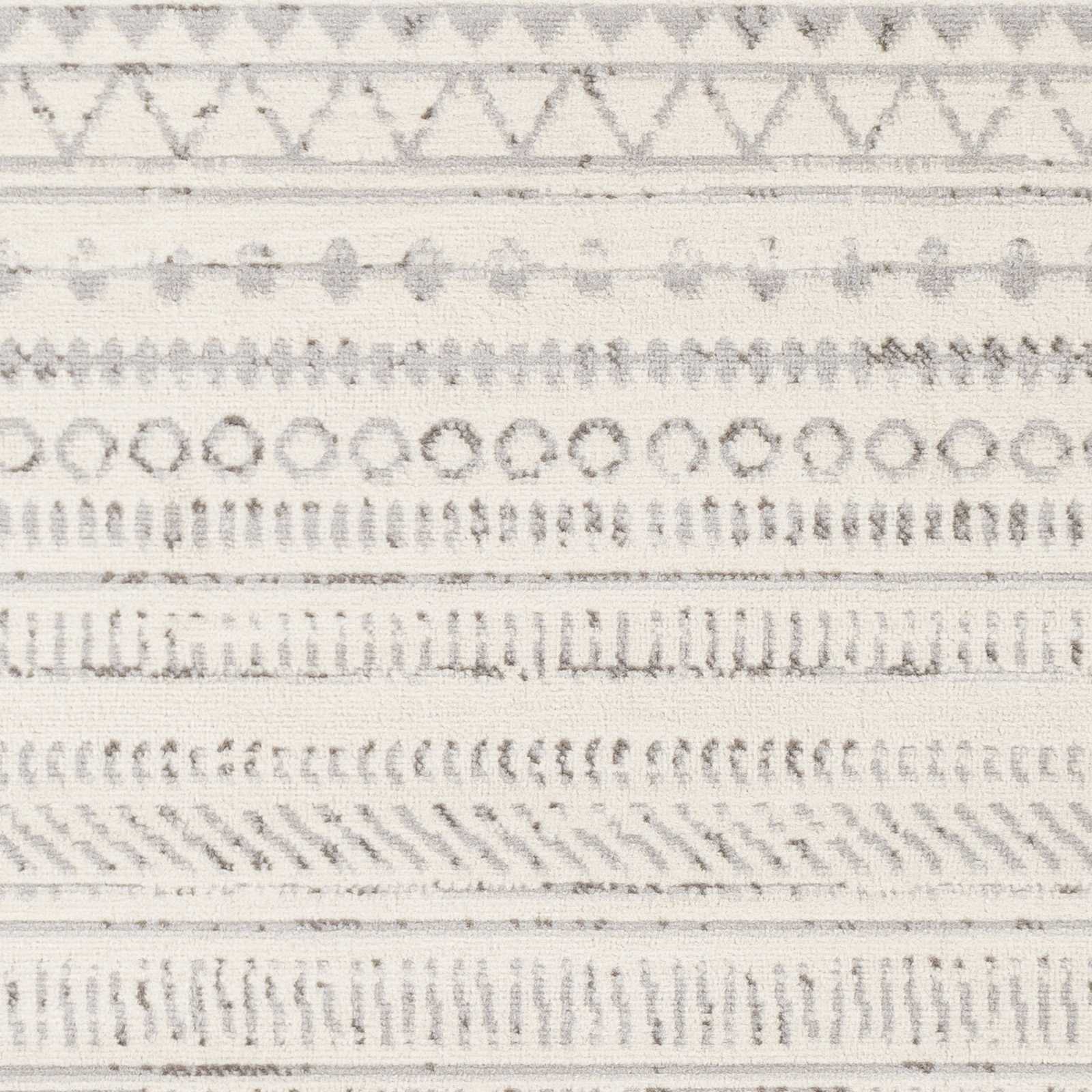 SURYA Tapis De Salon à Poils Courts Et Doux Scandinave Bohème Gris Et Blanc 152x213 Cm 14 Detail Photo1