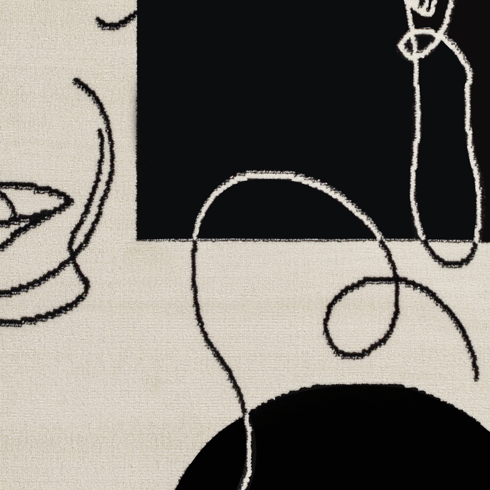 SURYA Tappeto Salotto A Pelo Corto Soggiorno Scandinavo Bohemien Bianco E Nero 152x213 Cm 14 Detail Photo1