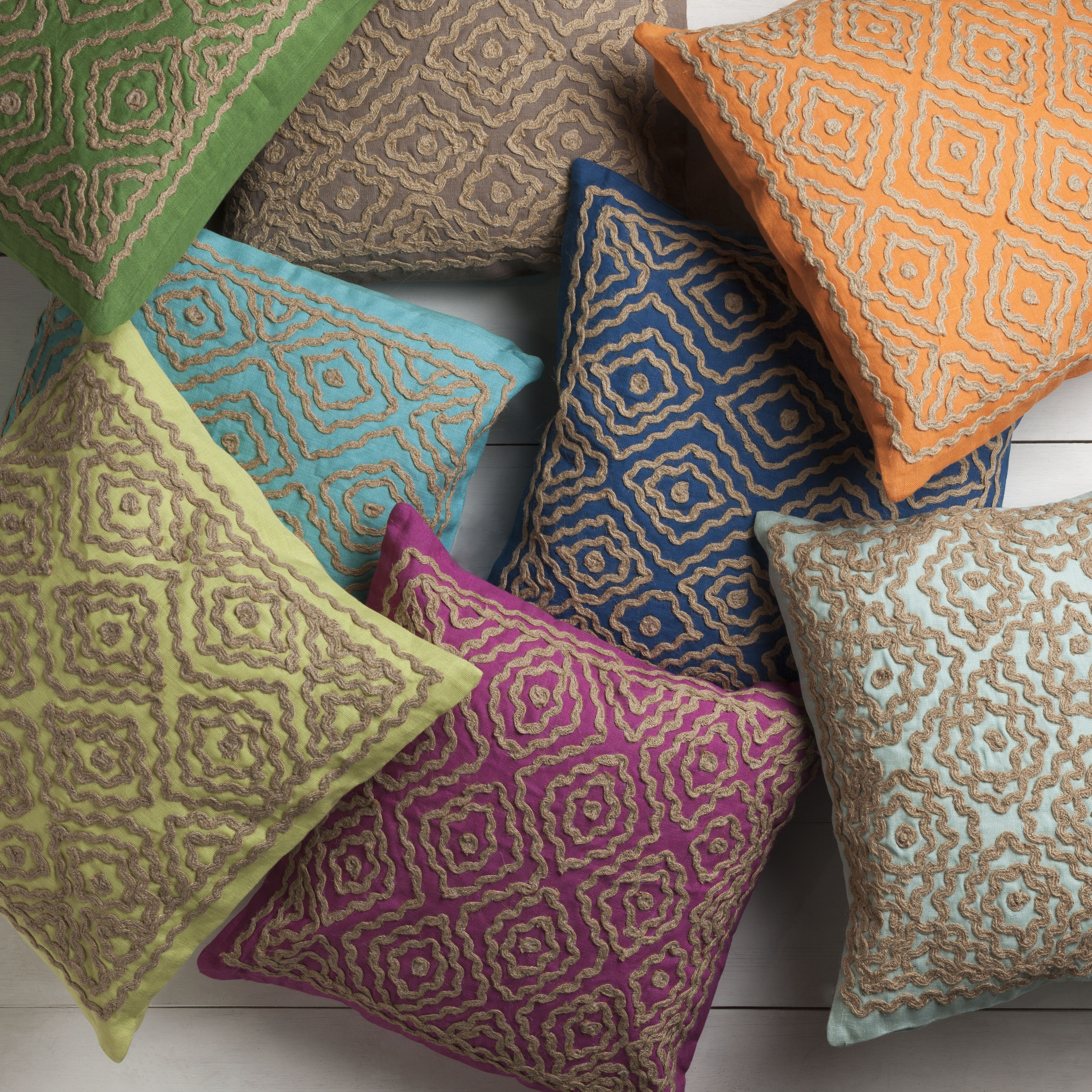 Surya LD031 Pillow Kit Poly Fiber Square Green Glow 18" x 18" Accent