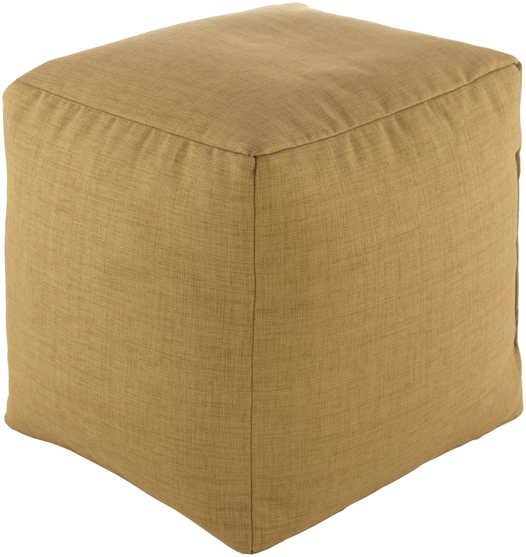 surya storm traditional cube pouf with tan finish srpf004-181818