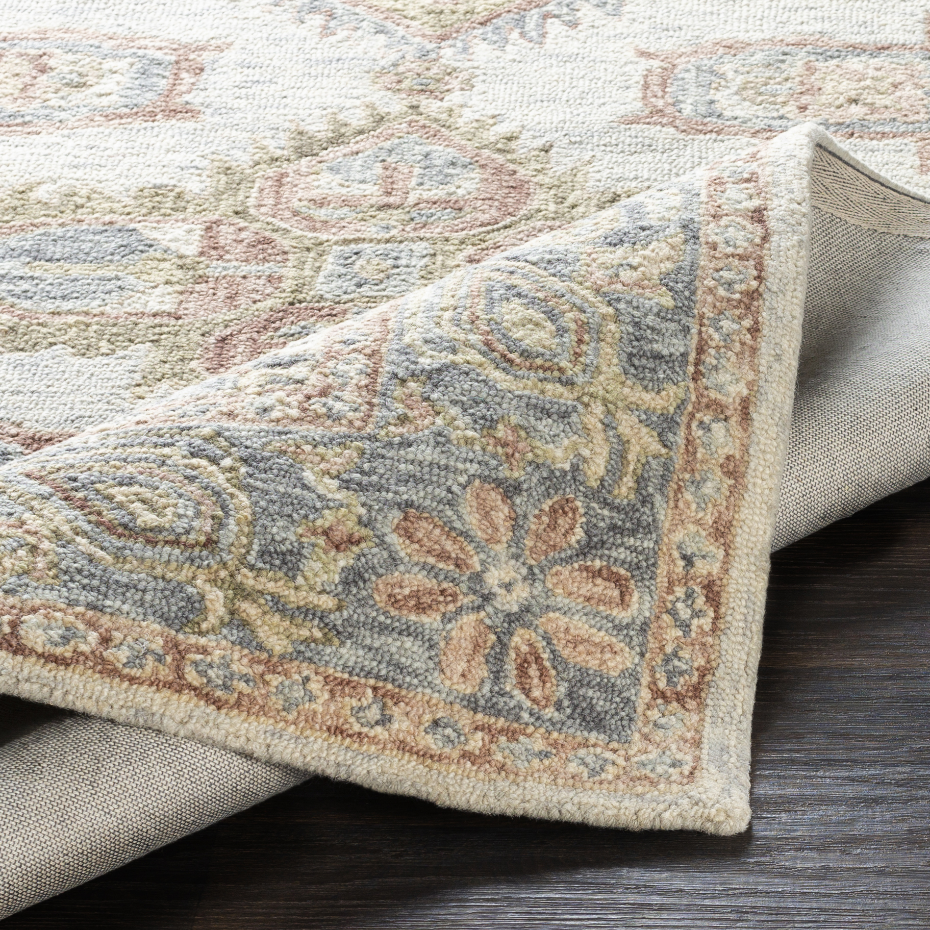 Surya Updated Traditional 8' X 10' Blue And Green Area Rug BFT1002810